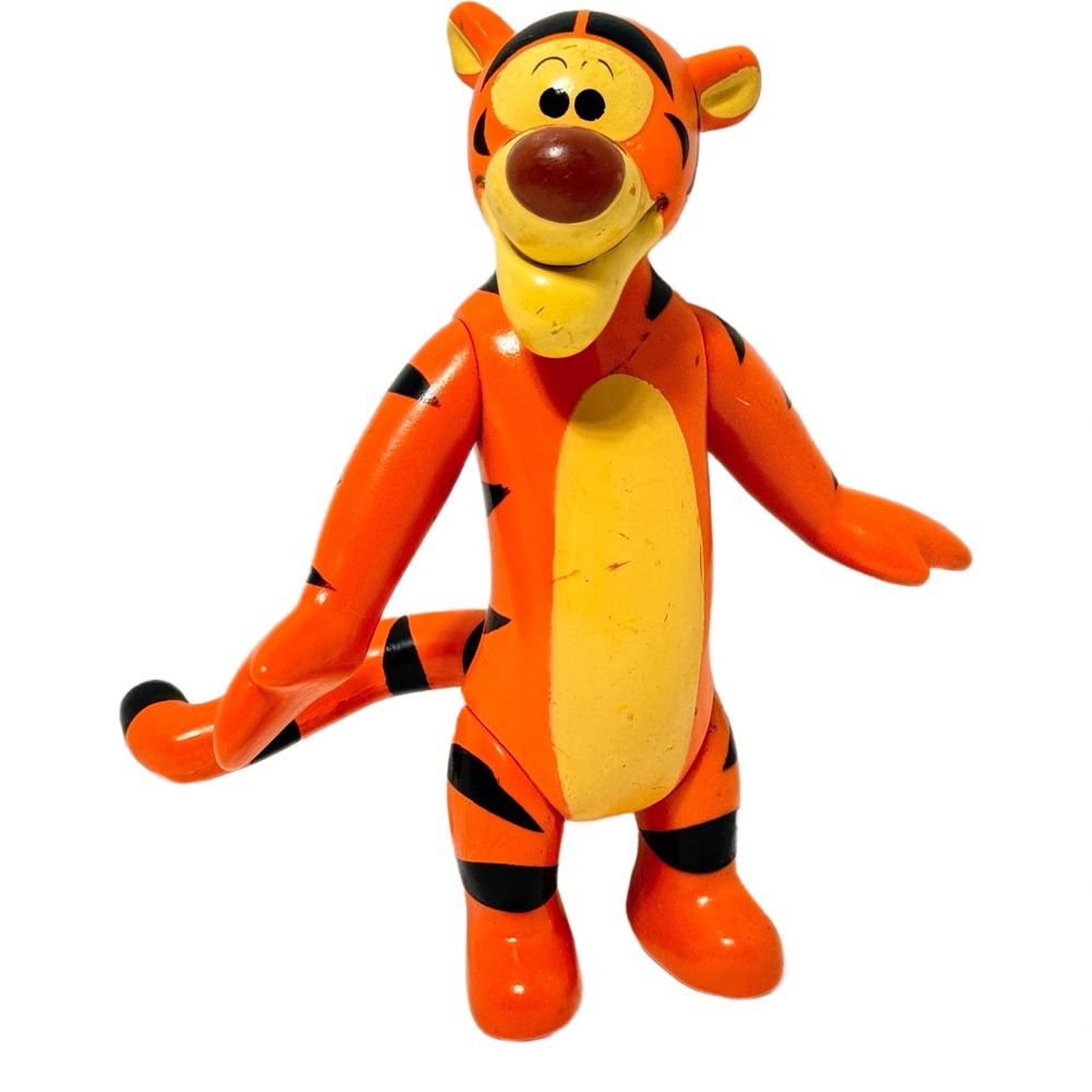 Disney Winnie the Pooh Tigger Action Figure Orange Black Striped 5.5 Inch Toy *